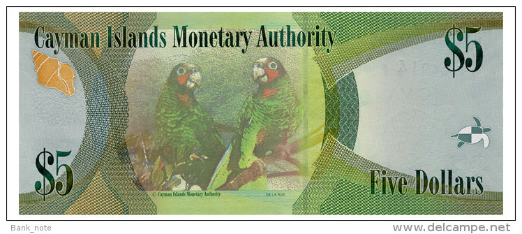 CAYMAN ISLANDS 5 DOLLARS 2010 Pick 39 Unc - Cayman Islands