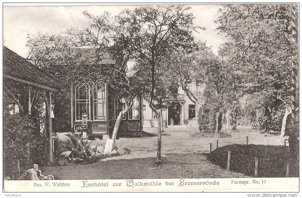 BREMERVÖRDE Kr. Rotenburg Kurhotel Zur Walkmühle 7.1913 Gelaufen - Bremervoerde