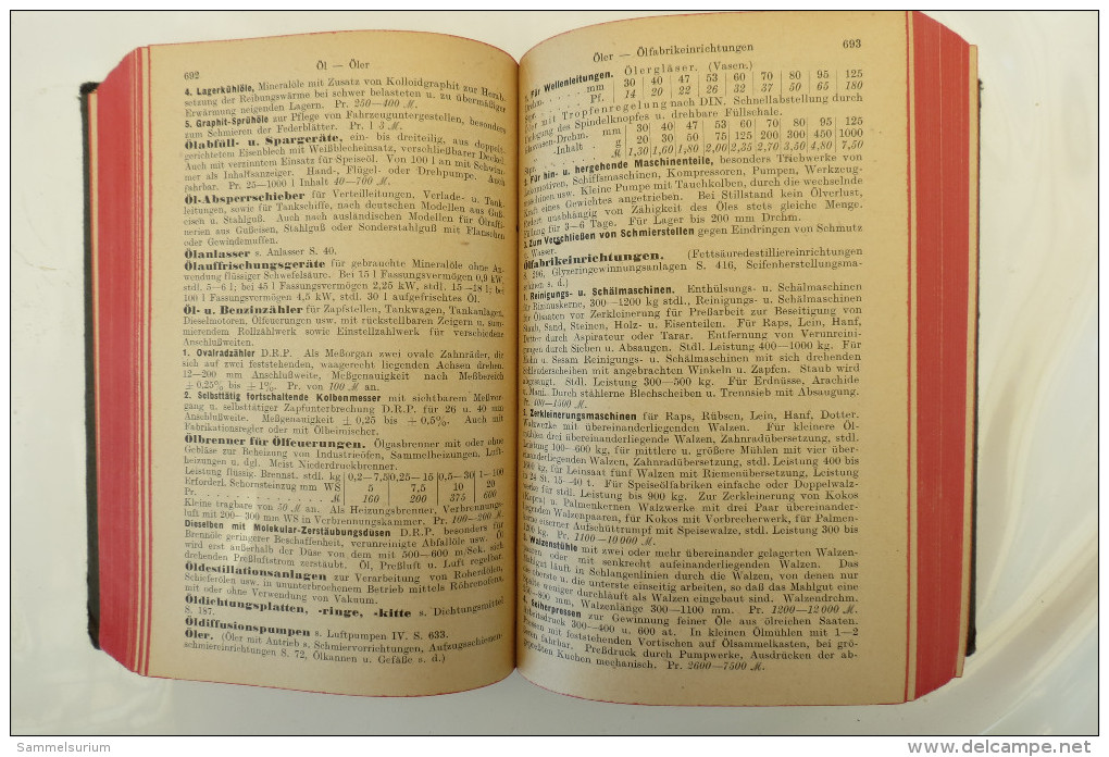 Hubert Joly "Technisches Auskunftsbuch Für Des Jahr 1939" Alphabetische Zusammenstellung Des Wissenswerten - Technical