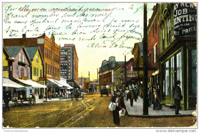 Pleasant St., Looking East, Fall River, Mass. - Fall River