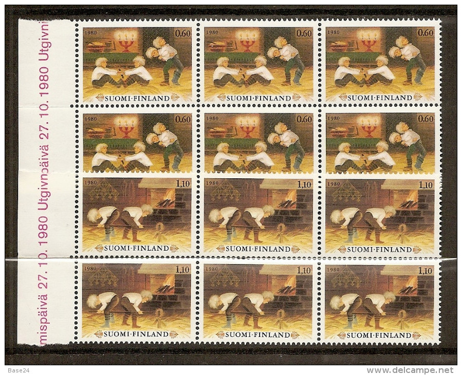 1980 Finlandia Finland NATALE  CHRISTMAS 6 Serie Di 2v. (838/39) MNH** - Nuovi