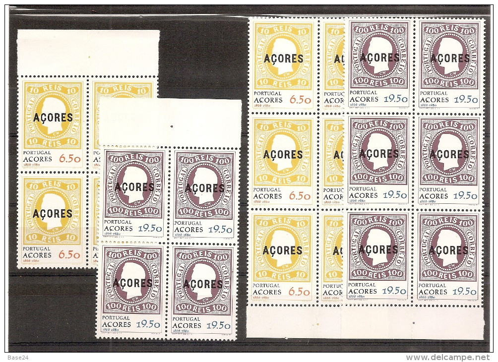 1980 Portogallo Azzorre Azores PRIMI FRANCOBOLLI  FIRST STAMPS 10 Serie Di 2v. (1/2) MNH** - Sonstige & Ohne Zuordnung