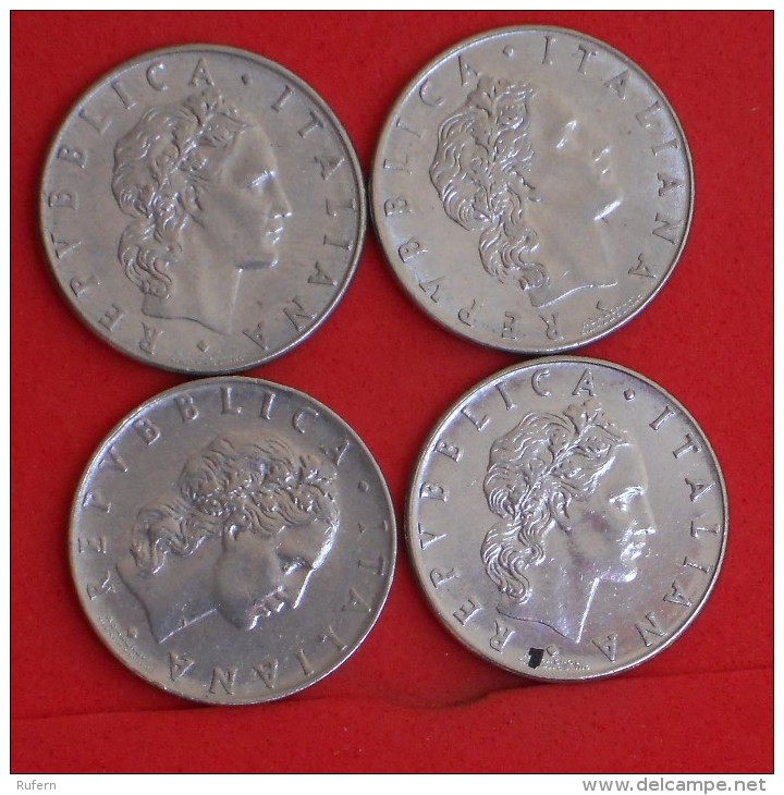 ITALY  50  LIRE    4 COINS KM# 95,1  -    (Nº07912) - 50 Lire