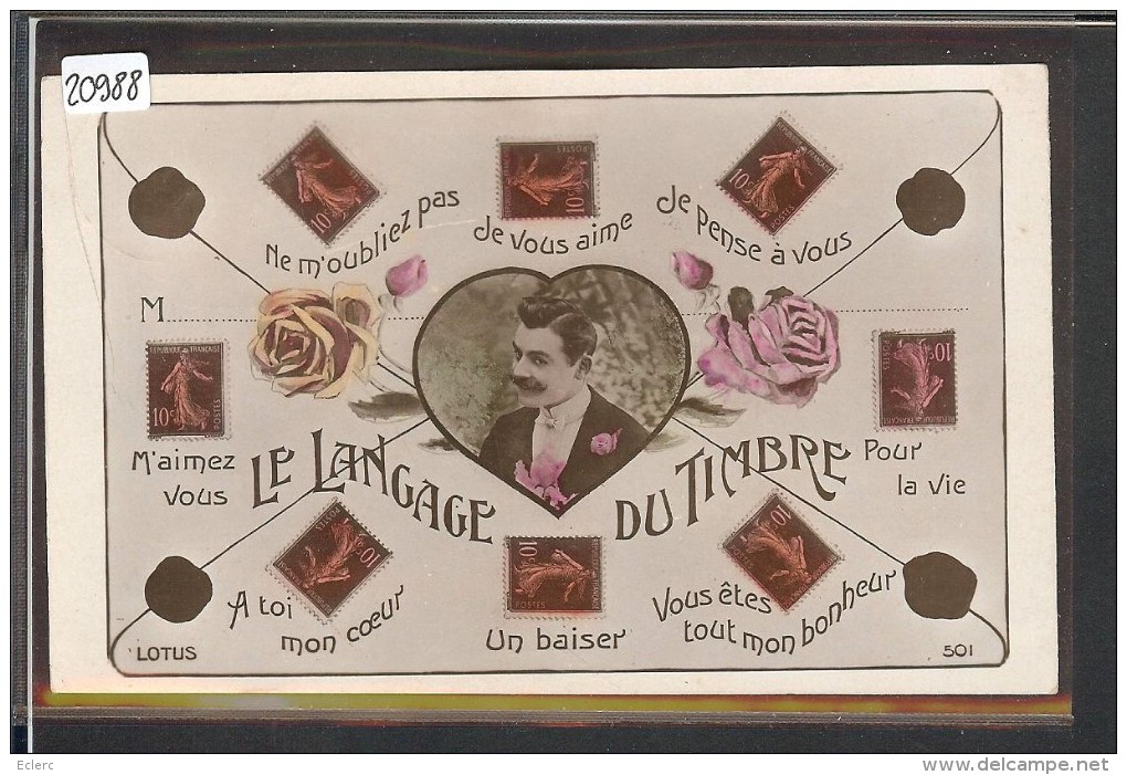 LE LANGAGE DU TIMBRE FRANCAIS - TB - Briefmarken (Abbildungen)