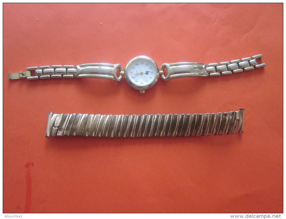 Montre Moderne à Quartz  De Marque LIP + Bracelet Ressorts Pile  à Changer Lots Vendus En L´état > Voir Les Photos - Watches: Modern