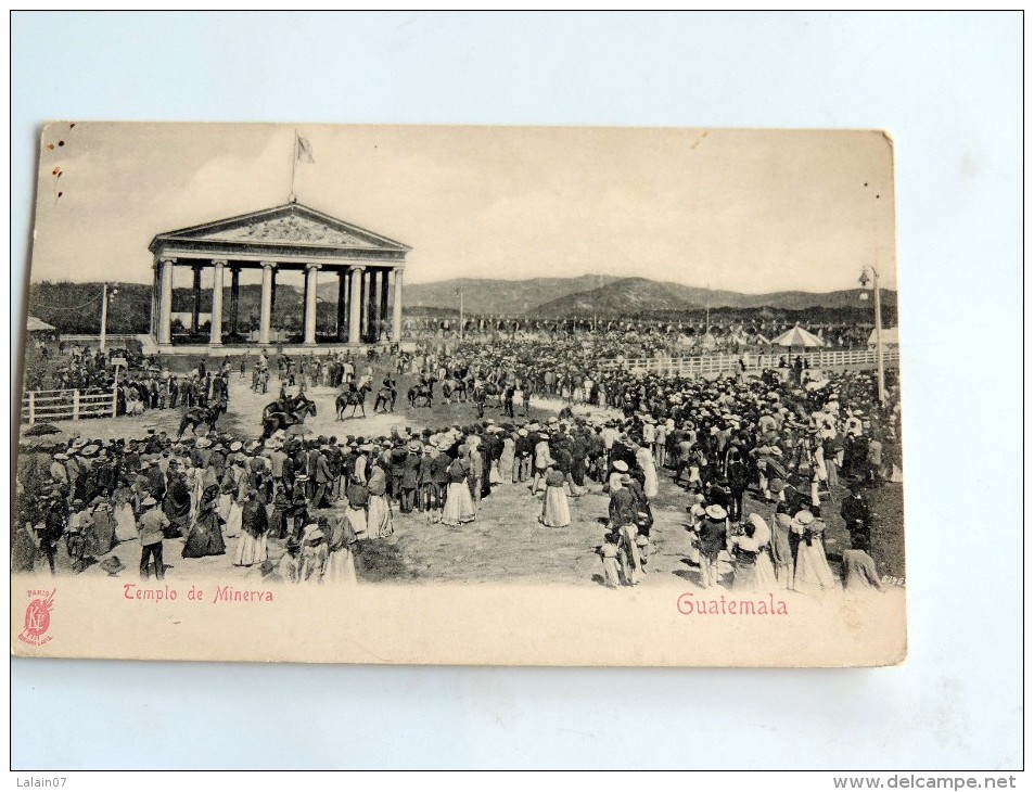 Carte Postale Ancienne : GUATEMALA : Templo De Minerva , Animation - Guatemala