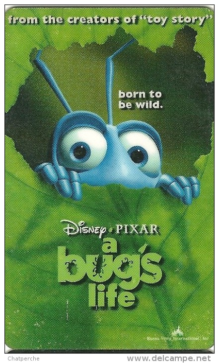 CINECARTE CARTE CINEMA  BANDE MAGNETIQUE  THAILANDE "A BUG'S LIFE" WALT DISNEY - Cinécartes