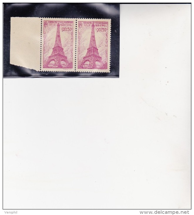 FRANCE -PAIRE NEUVE XX BORD DE FEUILLE N°429 -CENTENAIRE TOUR EIFFEL COTE //34 € - Autres & Non Classés