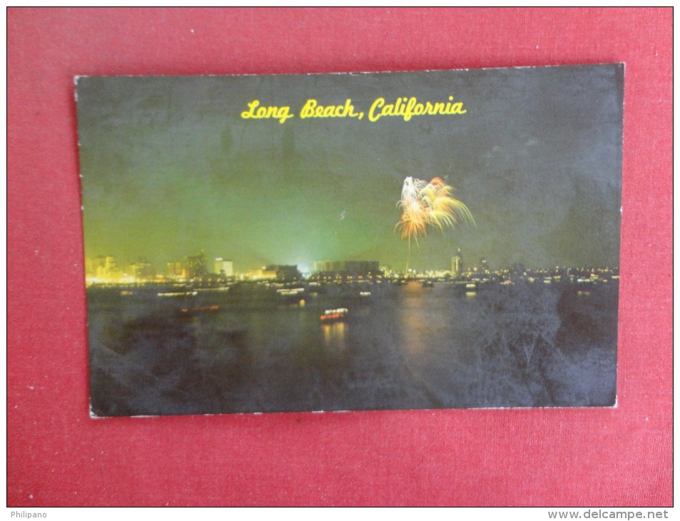 California> Long Beach  Night Fireworks        Ref 1401 - Long Beach