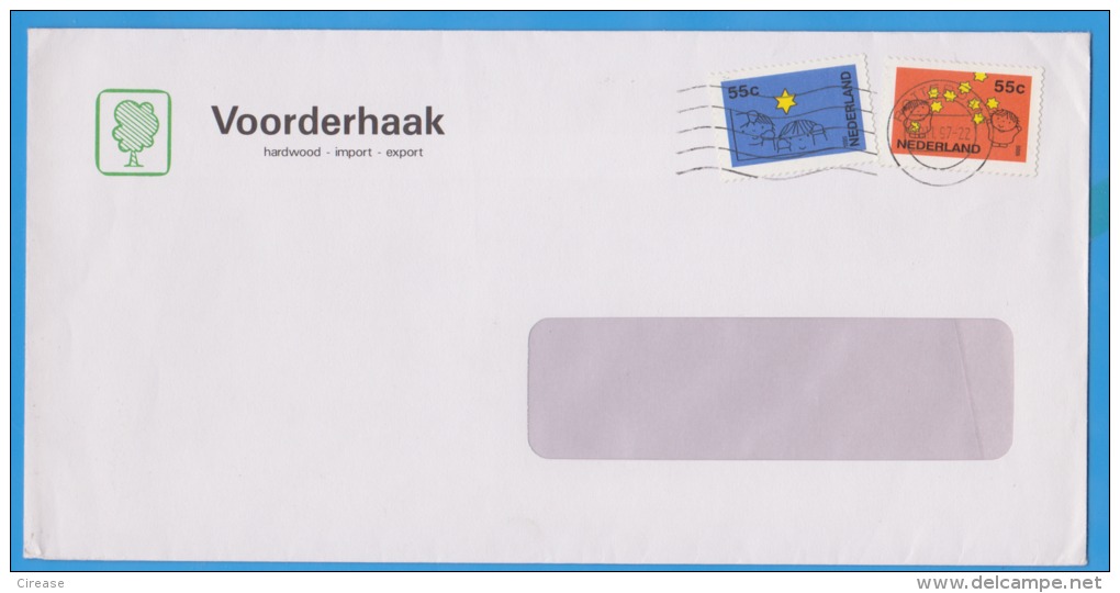 STAMPS ON  COVER VOORDERHAAK NICE FRANKING NETHERLANDS CHILDREN - Covers & Documents