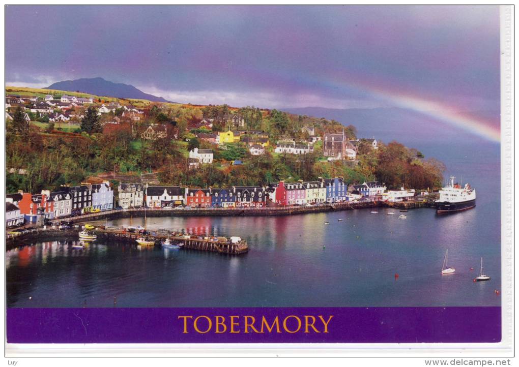 TOBERMORY / Isle Of Mull -  Panorama Mit Regenbogen, Rainbow , Arc En Ciel - Bute