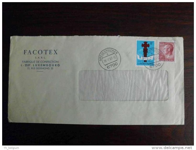 Luxemburg Luxembourg 1983 - Lettre Avec Timbre Croix De Justice´ - Storia Postale