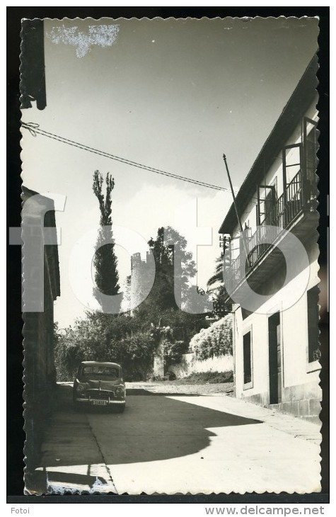 REAL PHOTO POSTCARD SARRIA LUGO GALICIA ESPAÑA SPAIN CARTE POSTALE CAR VOITURE COCHE SEAT FIAT 1400 - Lugo