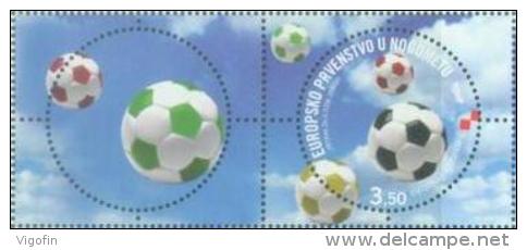 HR 2008-859 EU CHAMPIONSHIP IN FOOTBALL AUSTRIA-SCHWITZERLAND, CROATIA HRVATSKA, 1 X 1v + Label, MNH - Eurocopa (UEFA)