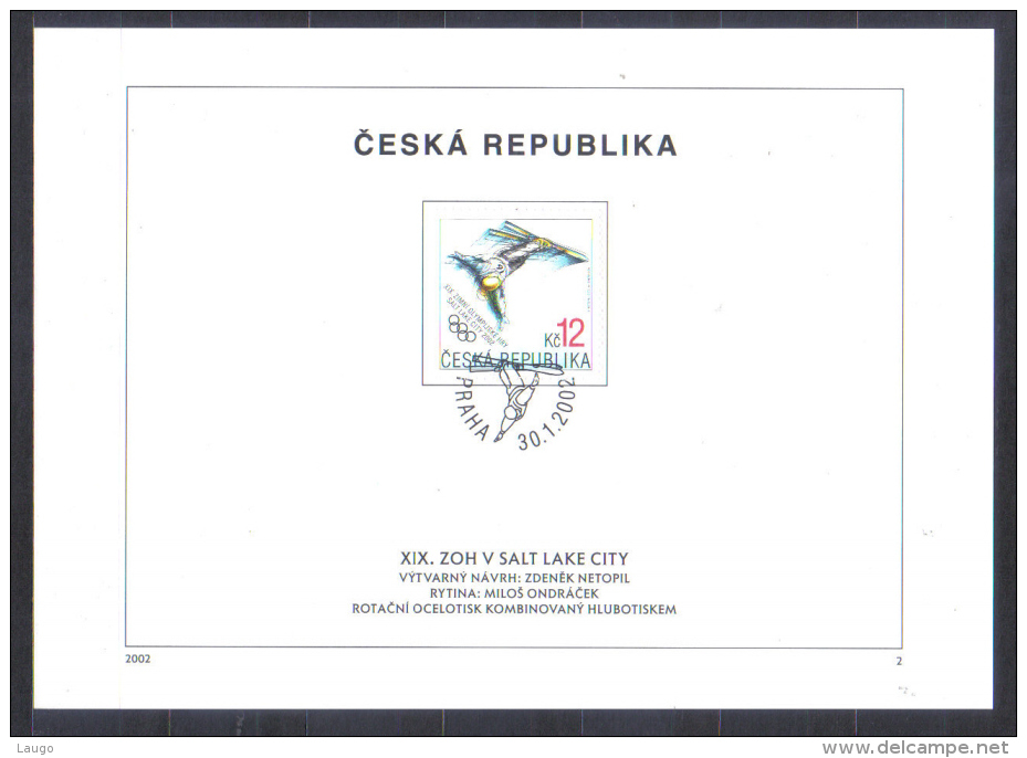 Czech   Mi 313   FIRST DAY SHEET Winter Olympics Ski Freestyle    2002 - Winter 2002: Salt Lake City - Paralympic