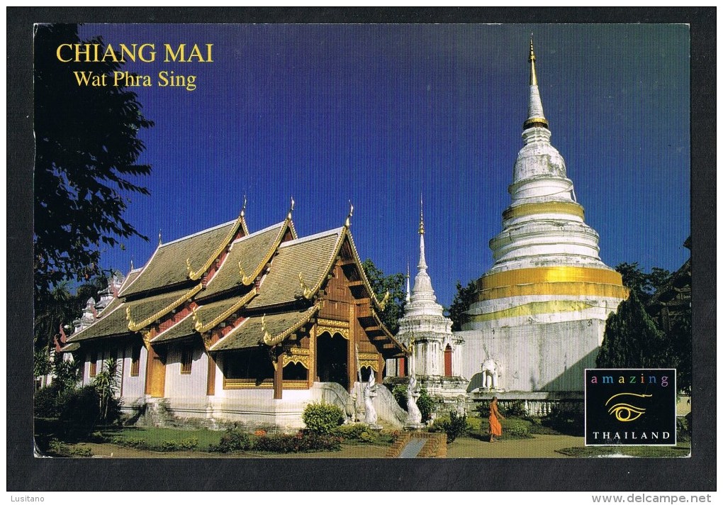 THAILAND - CHIANG MAI - USED STAMP TIMBRE ( 2 SCANS ) - Tailandia