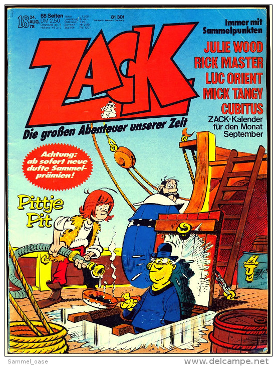 Comics Zack  ,  Nr. 18 Vom 24.8. 1978  ,  Koralle Verlag - Other & Unclassified