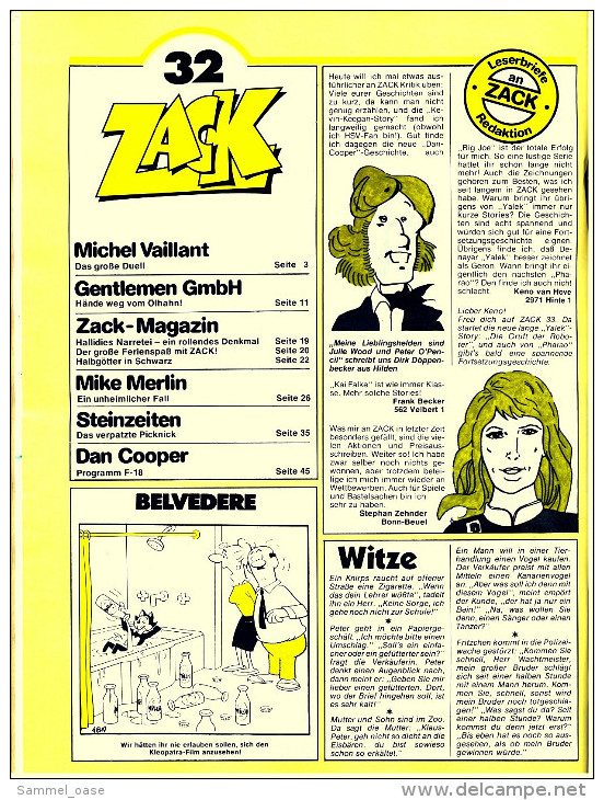 Comics Zack  ,  Nr. 32 Vom 31.7. 1980  ,  Koralle Verlag - Sonstige & Ohne Zuordnung