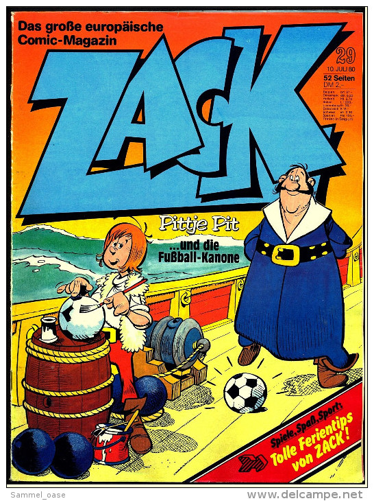 Comics Zack  ,  Nr. 29 Vom 10.7. 1980  ,  Koralle Verlag - Autres & Non Classés