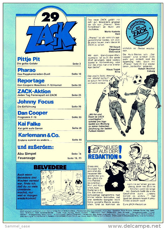 Comics Zack  ,  Nr. 29 Vom 10.7. 1980  ,  Koralle Verlag - Sonstige & Ohne Zuordnung
