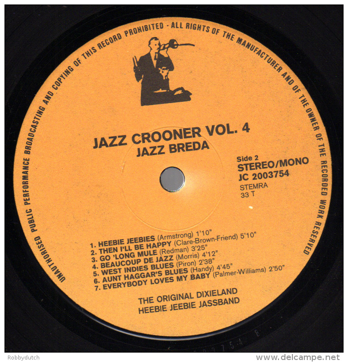 * LP *  BREDA JAZZ  (Jazz Crooner Vol.4) - ORIGINAL HEEBIE JEEBIE JASSBAND / VICTORIA BAND - Jazz