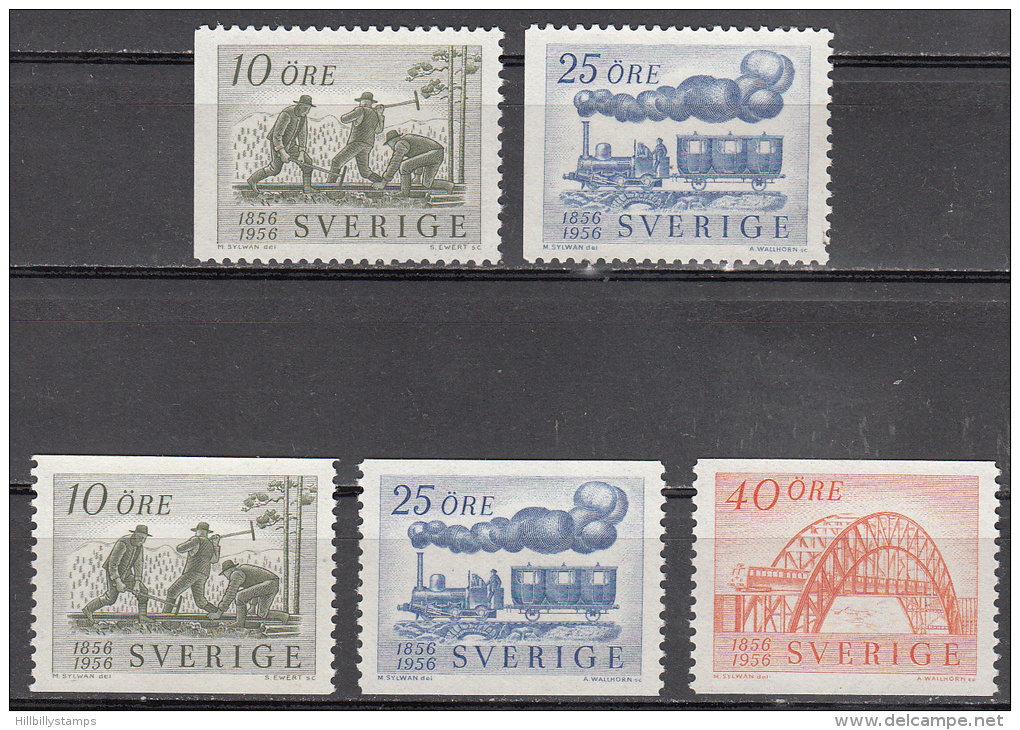 Sweden     Scott No.  494-98     Mnh      Year  1956 - Nuevos