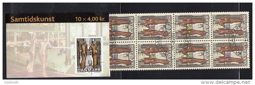DENMARK 2002 20th Century Art 40Kr Booklet S121 With Cancelled Stamps. Michel 1303MH, - Carnets