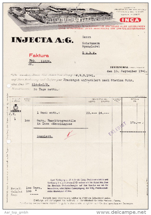 RN AG REINACH 1939-5-5 Gautschi, Hauri & Cie Cigarren & Tabak Fabriken - Suisse