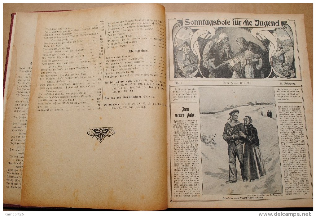 1915 Sonntagsbote Für Die Jugend THEOLOGY Children's Newspaper RELIGION Les Enfants Du Journal - 4. 1789-1914