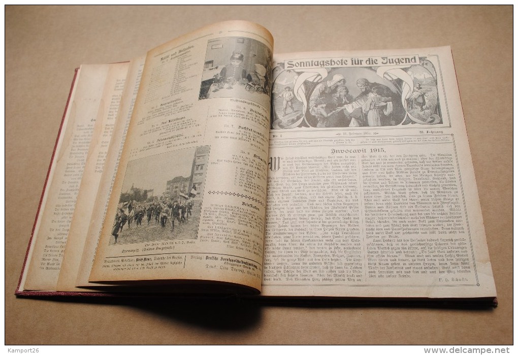 1915 Sonntagsbote Für Die Jugend THEOLOGY Children's Newspaper RELIGION Les Enfants Du Journal - 4. 1789-1914
