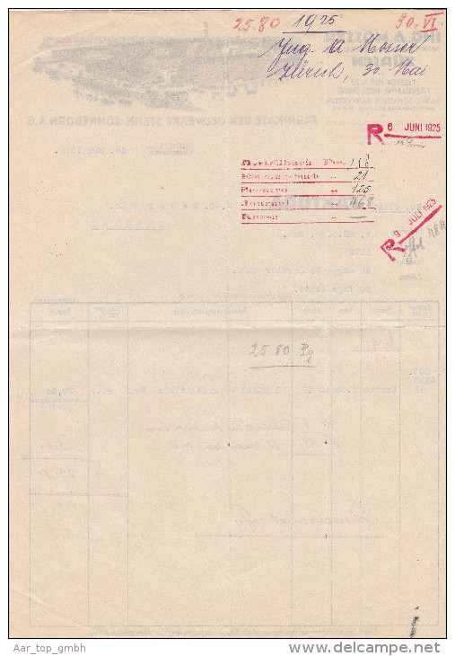 RN ZH ZÜRICH 1925-5-30 A.Mosser Mineral Oel Produkte - Schweiz