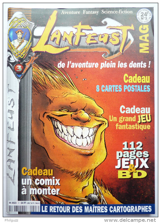 MAGAZINE  LANFEUST MAG N° 3    TTBE - CouvTROLL DE TROY Mourrier Complet De Tous Ses SUPPLEMENTS Dont 8 CARTES POSTALES - Bodoï