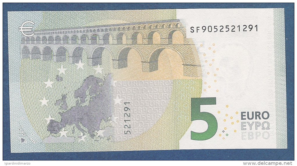 ITALIA -EURO - 2013 - BANCONOTA DA 5 EURO FIRMA DRAGHI  SERIE SF (S006I1) - NON CIRCOLATA (FDS-UNC) - OTTIME CONDIZIONI. - 5 Euro