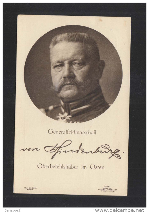 DR Feldpost AK Rotes Kreuz Generalfeldmarshall Hindenburg 1915 Nach Antwerpen Gelaufen - Briefe U. Dokumente