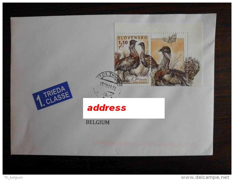 Slovakia Slovensko 2011 - Letter With Stamp WWF SOS Birdlife - Birds (Otis Tarda - Great Bustard) - Lettres & Documents