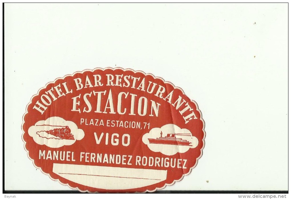 HOTEL LABEL   ---    VIGO, SPAIN  --   HOTEL ESTACION - Etiketten Van Hotels