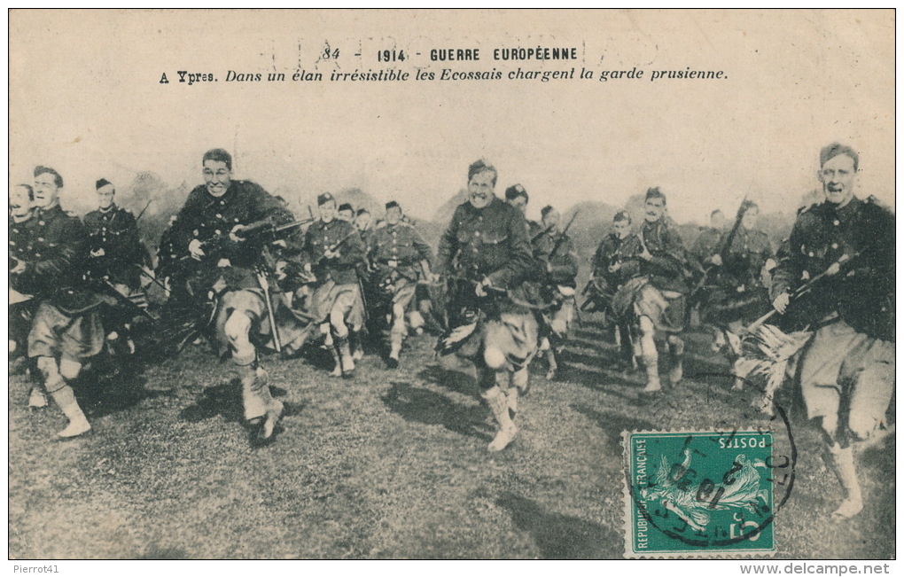 GUERRE 1914-18 - YPRES - Dans Un élan Irrésistible Les Ecossais Chargent La Garde Prussienne - Guerra 1914-18