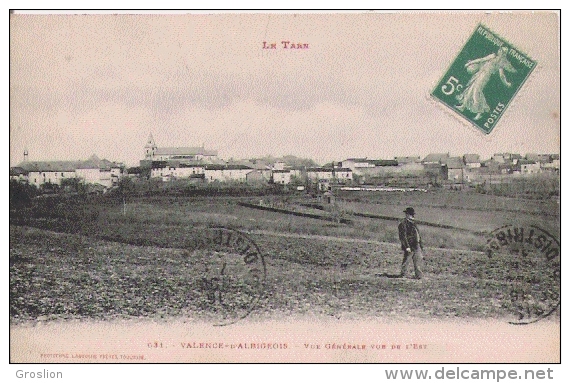 VALENCE D´ALBIGEOIS 631 VUE GENERALE VUE DE L´EST  1914 - Valence D'Albigeois