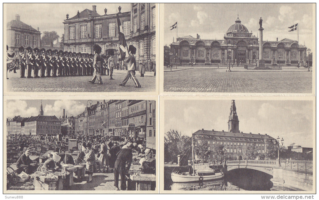 Kobenhavn - Lot Of 10 Cards (animation, Tramway, Market....) - Danemark