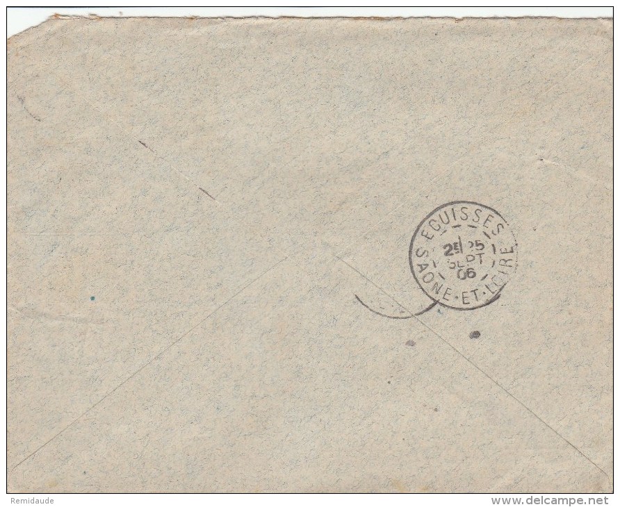 1906 - SEMEUSE PERFORE De VENOT FRERES (HORLOGERIE) Sur ENVELOPPE (AVEC FACTURE) De PARIS Pour ECUISSES - Briefe U. Dokumente
