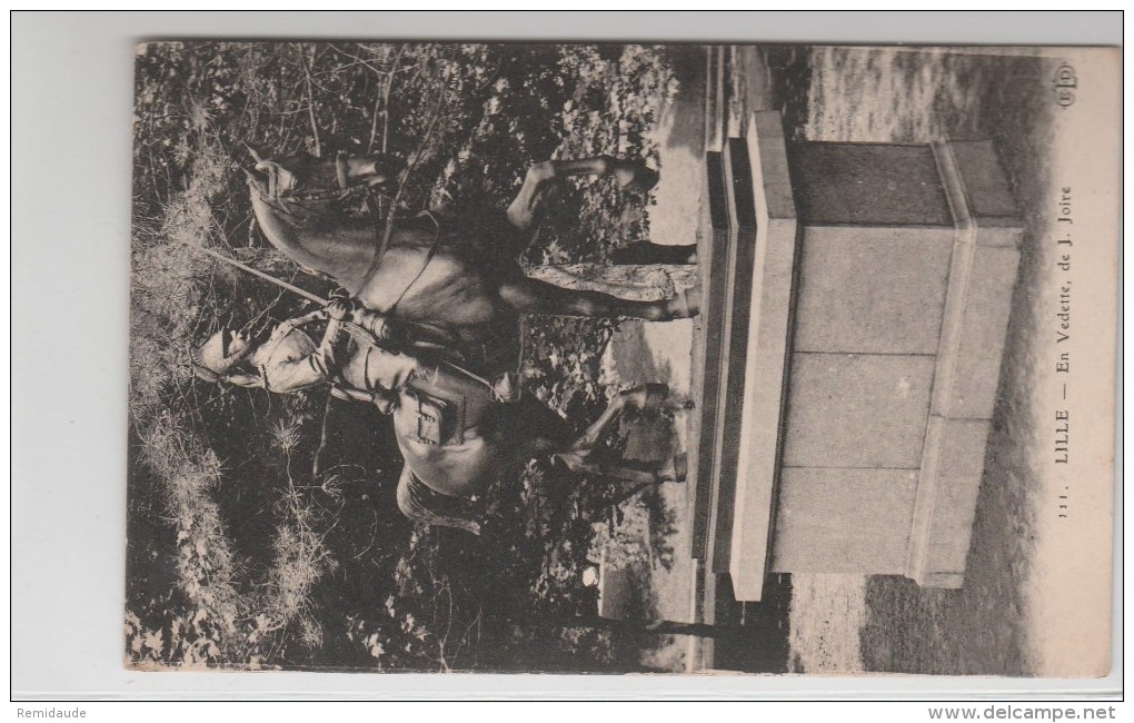 1913 - SEMEUSE PERFORE "F.D" Sur CARTE De LILLE Avec AMBULANT PONT A MARCQ à LILLE - Briefe U. Dokumente