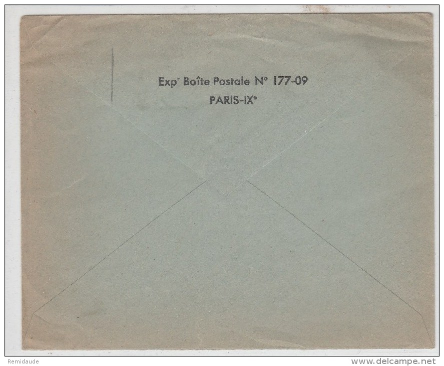 1954 - GANDON PERFORE / PERFIN C.N.E Sur ENVELOPPE De PARIS => PHILADELPHIE (USA) ! - Briefe U. Dokumente