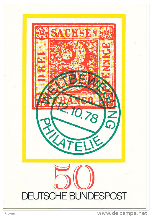 1978 Postkarte P125 "Tag Der Briefmarke"rug"Weltbewegu Ng Philatelie"  FDC Stempel "ESSEN1" Zie Scan(s) - Postkarten - Gebraucht