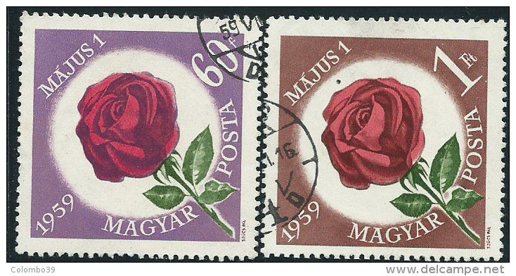 Ungheria 1959 Usato -Mi.1581/2  Yv.1266/9;1276/7 - Usati