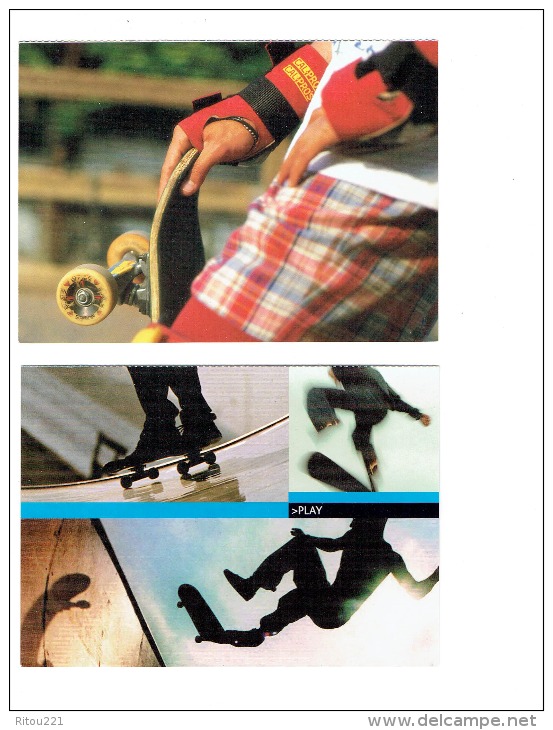 Lot 2 Cartes - Sport Skateboard Planche à Roulette - - Skateboard
