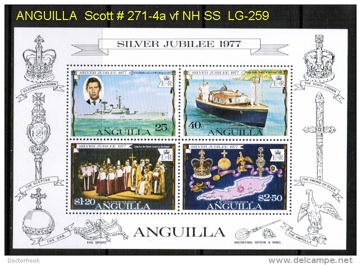 ANGUILLA   Scott  # 271-4a**  VF MINT NH SHEETS Of 4 - Anguilla (1968-...)