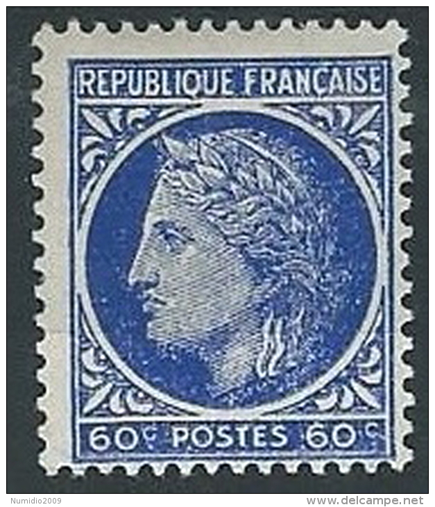 1945-47 FRANCIA CERERE CON ALLORO 60 CENT MH * - EDF139 - 1945-47 Cérès De Mazelin