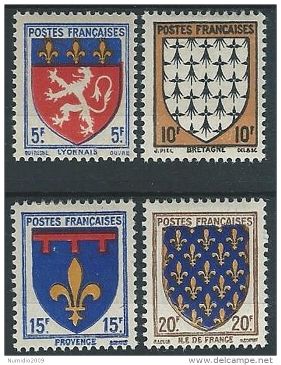 1943 FRANCIA STEMMI DI PROVINCE FRANCESI MH * - EDF145 - 1941-66 Escudos Y Blasones