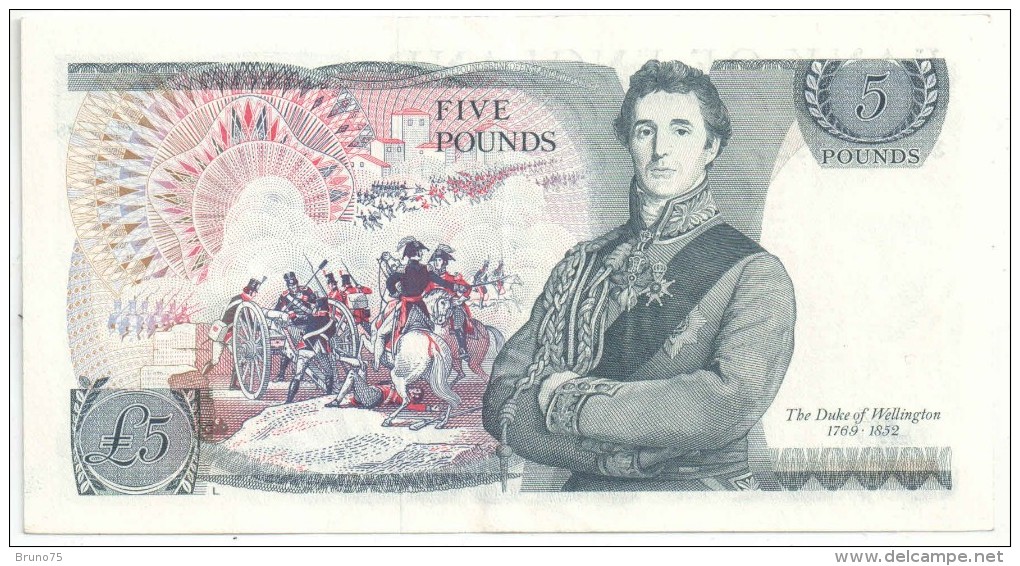 BANK OF ENGLAND - 5 POUNDS - FIVE POUNDS - 5 Pounds