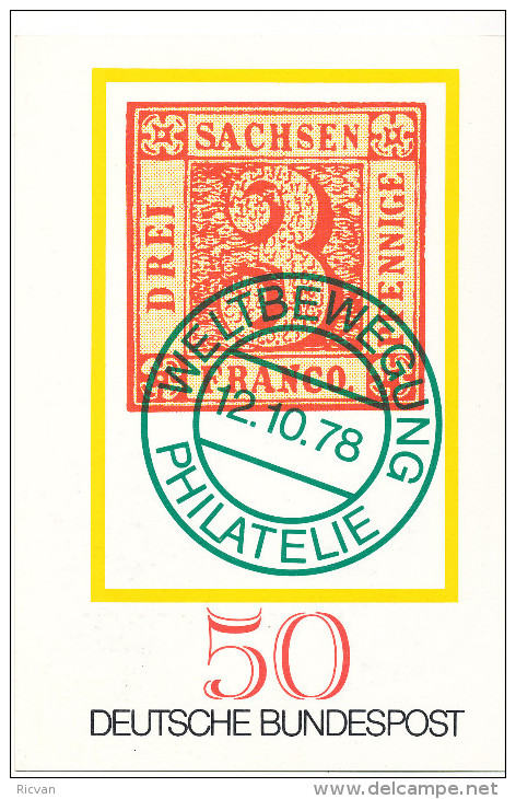 1978 Postkarte P125 "Tag Der Briefmarke" Rug "Weltbewegung Philatelie" Tag Der Jugend 2.11.1978  "ESSEN1" Zie Scan(s) - Cartoline - Usati